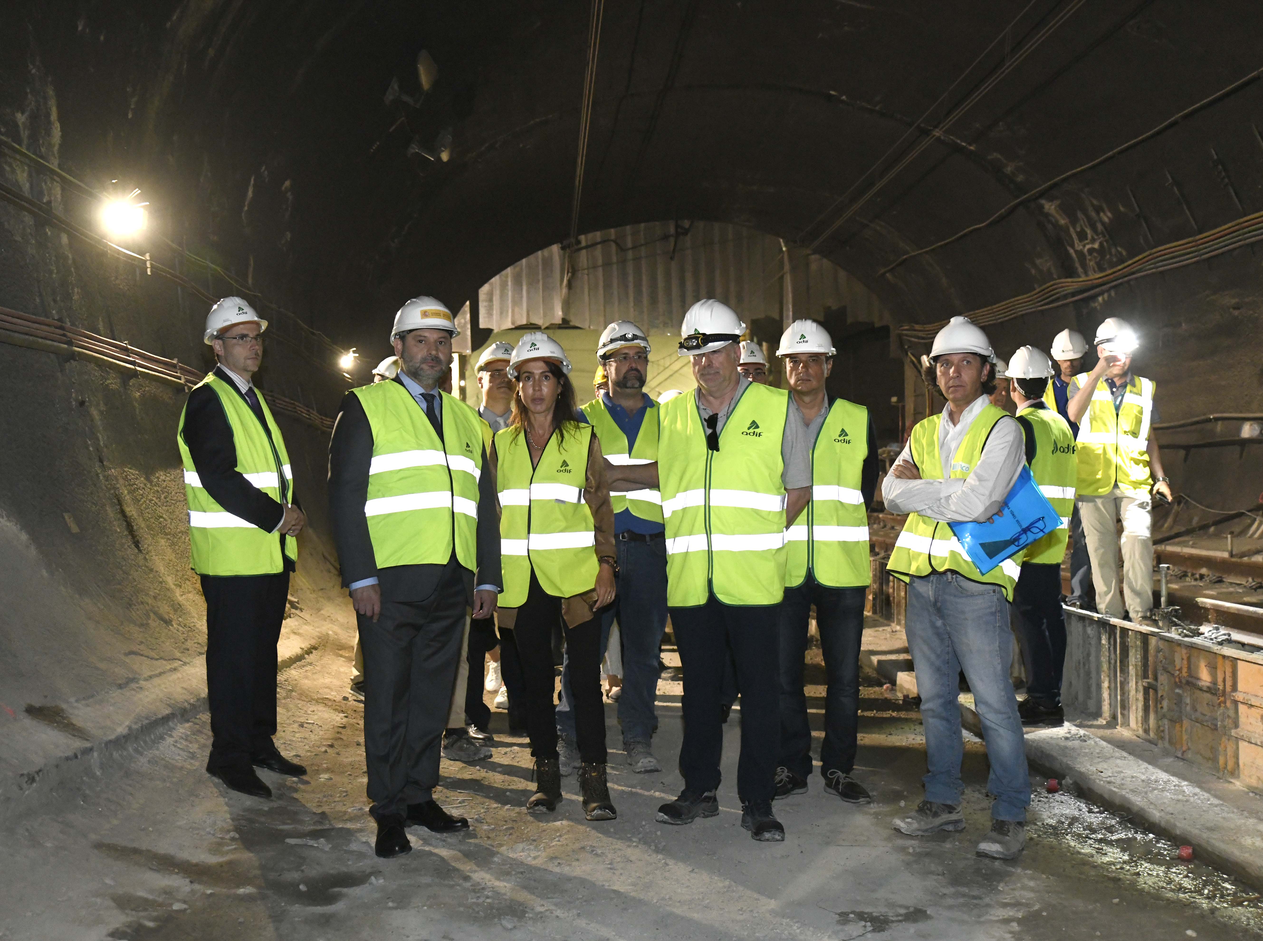El ministro de Fomento en funciones, José Luis Ábalos, en su visita a las obras de reforma integral del túnel de Recoletos