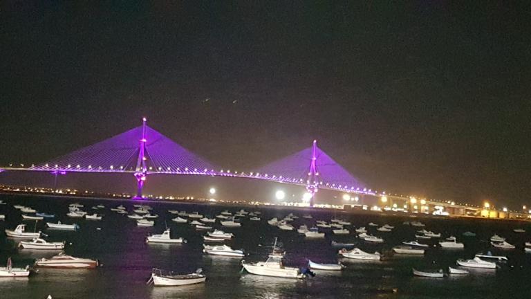 Imagen noticia: Iluminación del puente de la Constitución de 1812 - Ministerio de Fomento.